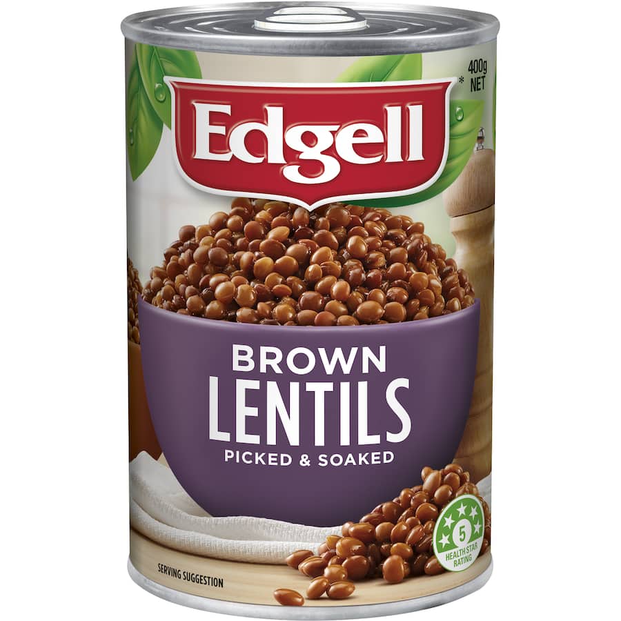 Edgell Lentils Brown Can 400g