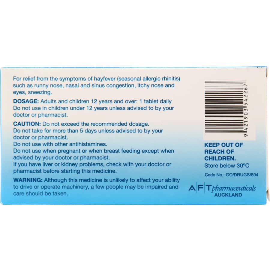 Histaclear Allergy Relief Hayfever Sneezing Itching Eye Tablets 5pack