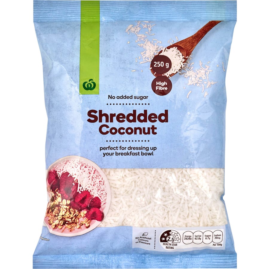 Woolworths Coconut Shredded 250g