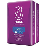 Poise Womens Continence Pads Regular 16pack