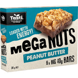 Tasti Mega Nuts Nut Bars Peanut Butter 6pk 240g