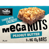 Tasti Mega Nuts Nut Bars Peanut Butter 6pk 240g