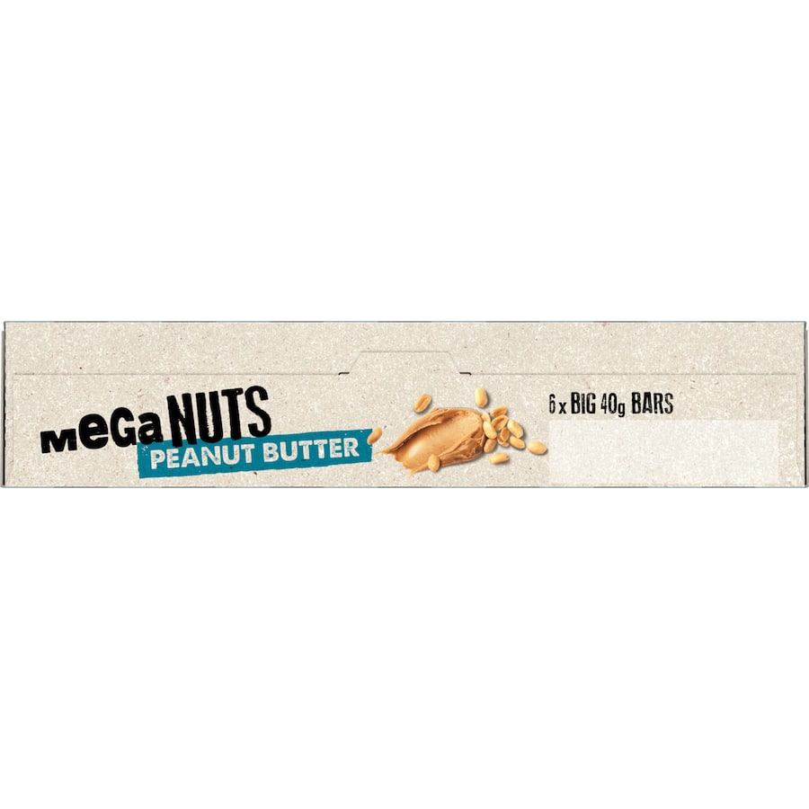 Tasti Mega Nuts Nut Bars Peanut Butter 6pk 240g