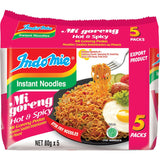 Indomie Instant Noodles Hot & Spicy Multi Pack 5pk 400g