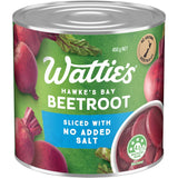 Wattie's Beetroot Sliced With No Added Salt Can 450g
