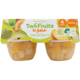 Woolworths Fruit Snack Two Fruits In Juice 125g pottles 4pack