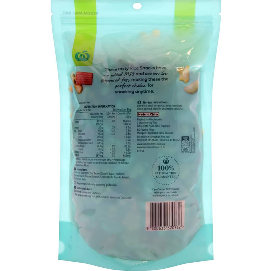 Woolworths Rice Snacks  300g