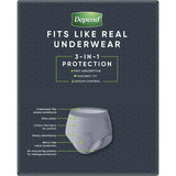 Depend Real Fit Underwear Mens Continence Pants Large 8pack