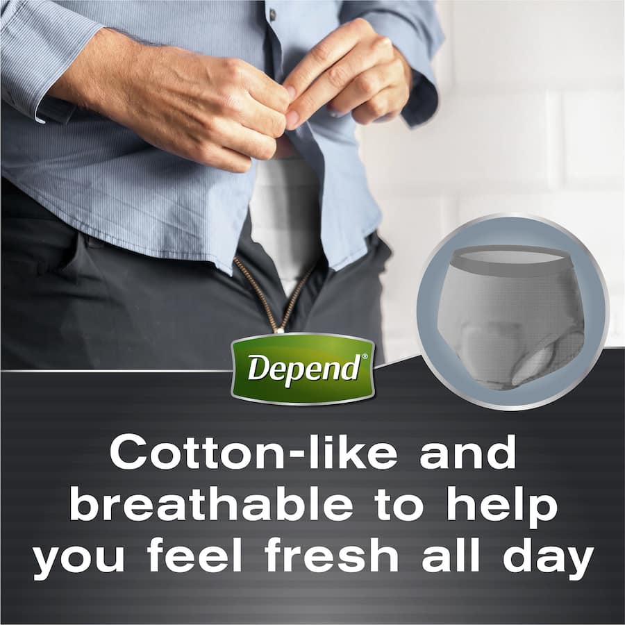 Depend Real Fit Underwear Mens Continence Pants Large 8pack