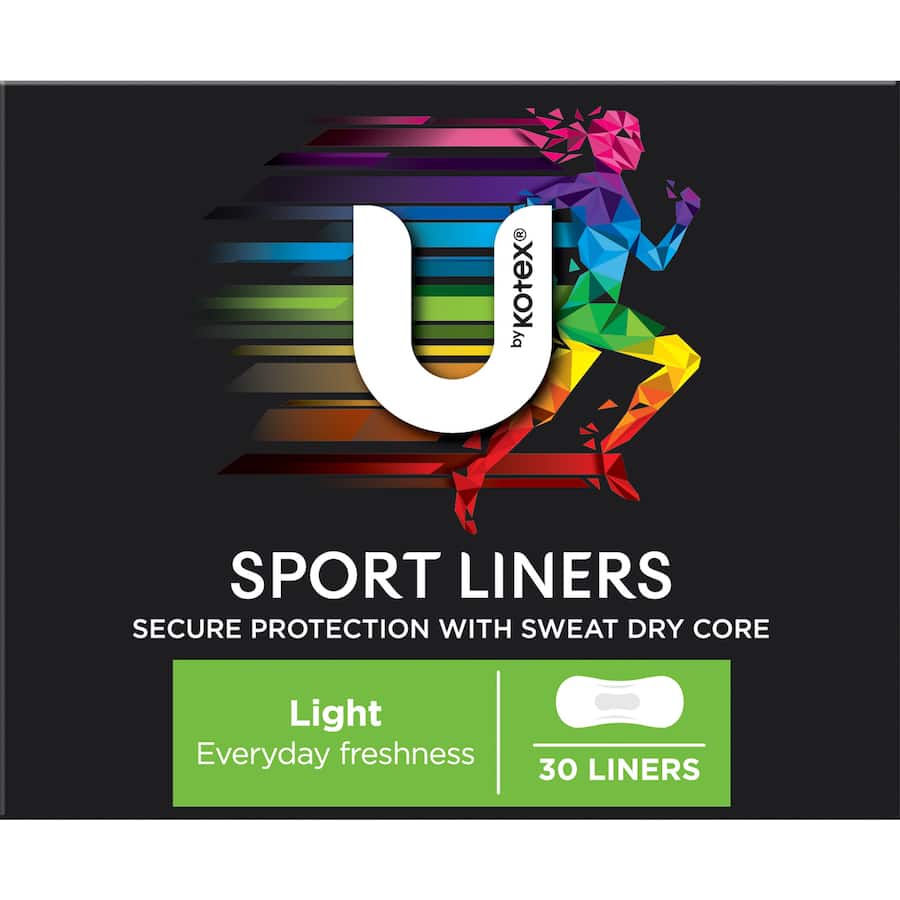 U By Kotex Sport Panty Liners White 30pack