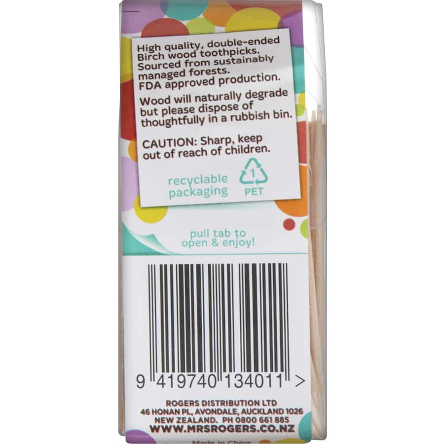 Mrs Rogers Toothpicks  200pack