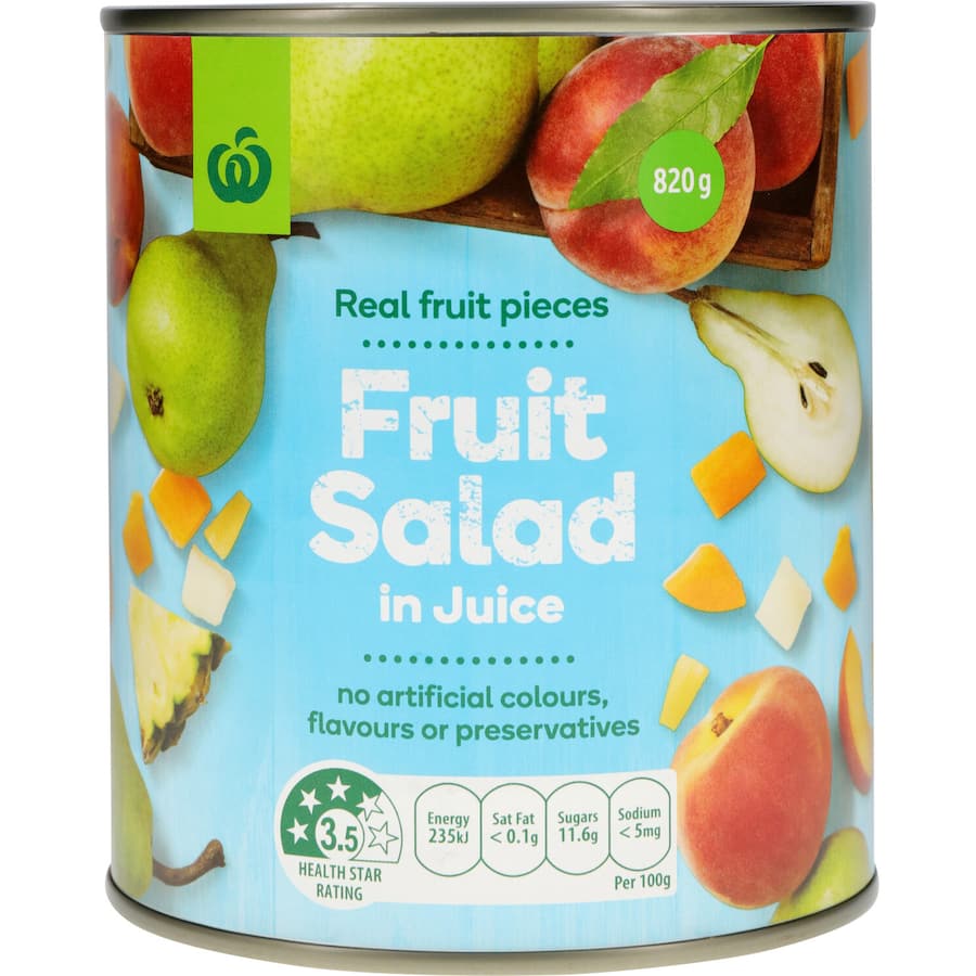Woolworths Fruit Salad In Juice Can 820g