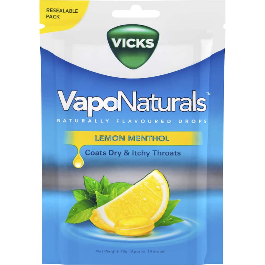 Vicks Vaponaturals Lozenges Lemon Menthol 19pack