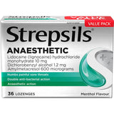 Strepsils Plus Anaesthetic Cough Throat Lozenge Menthol 36pack