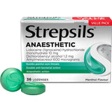 Strepsils Plus Anaesthetic Cough Throat Lozenge Menthol 36pack