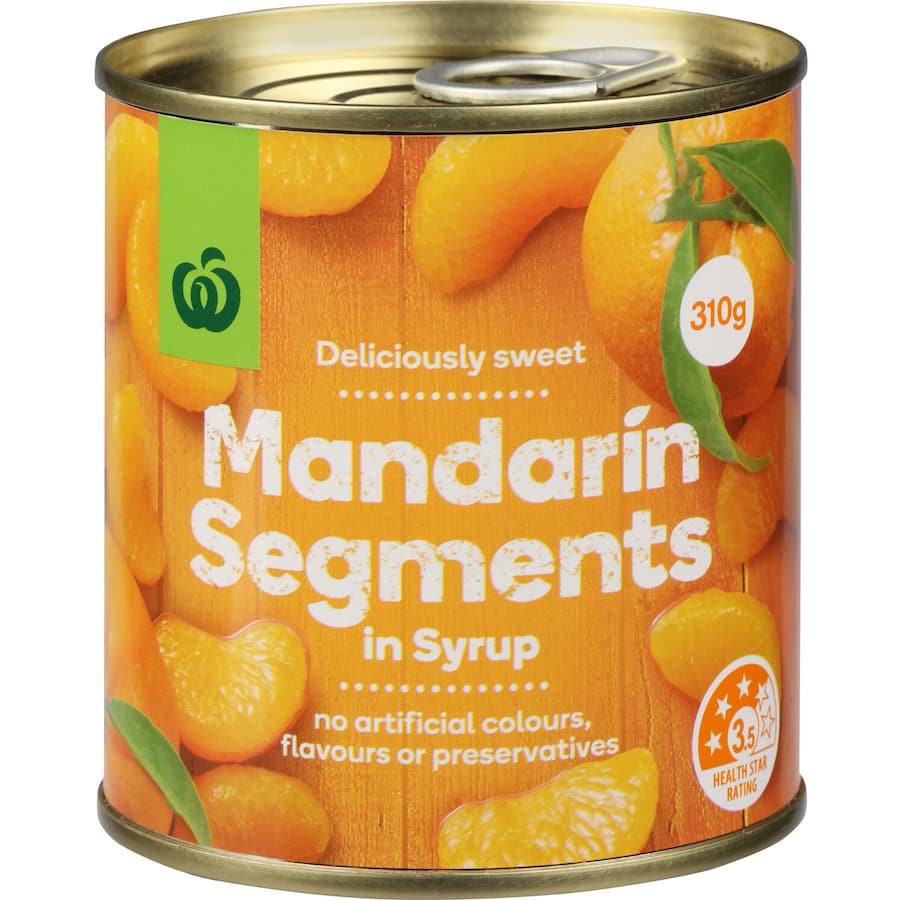 Woolworths Mandarins Segments In Syrup Can 310g