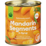Woolworths Mandarins Segments In Syrup Can 310g