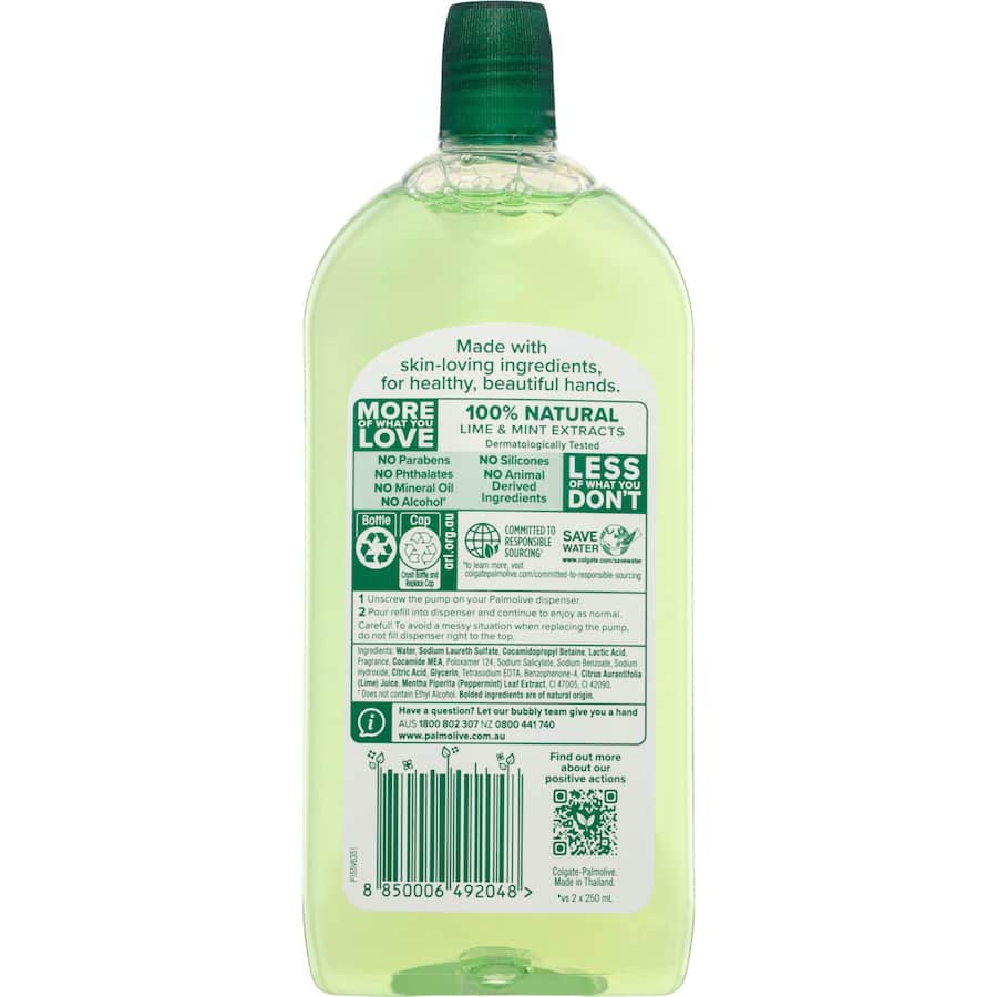 Palmolive Foaming Hand Wash Refill Antibacterial Lime Mint Refill 500mL