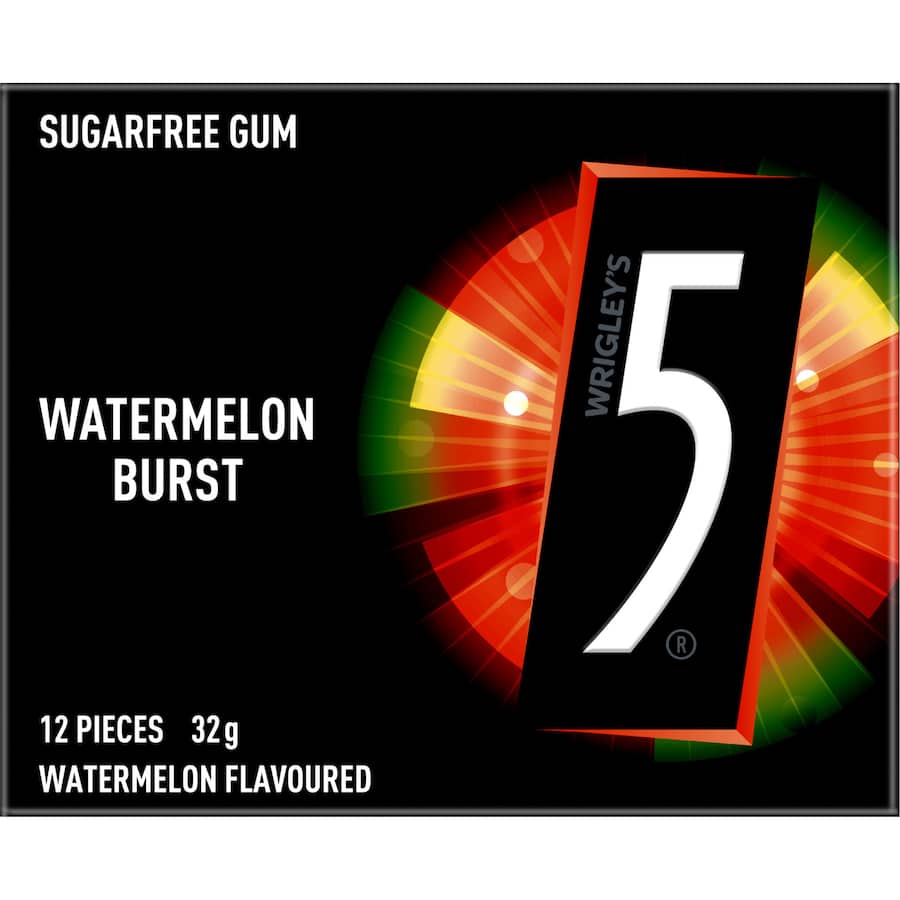 5 Gum Sugar Free Chewing Gum Watermelon 12pack