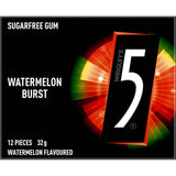 5 Gum Sugar Free Chewing Gum Watermelon 12pack