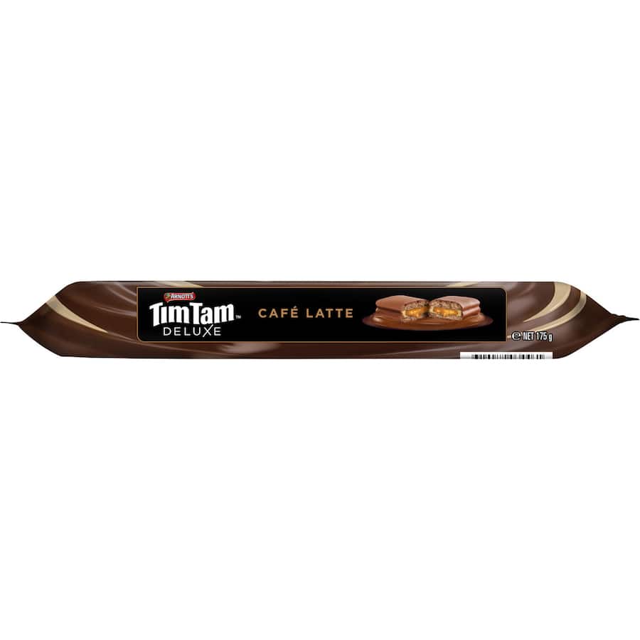 Arnotts Tim Tam Deluxe Chocolate Biscuits Cafe Latte 175g