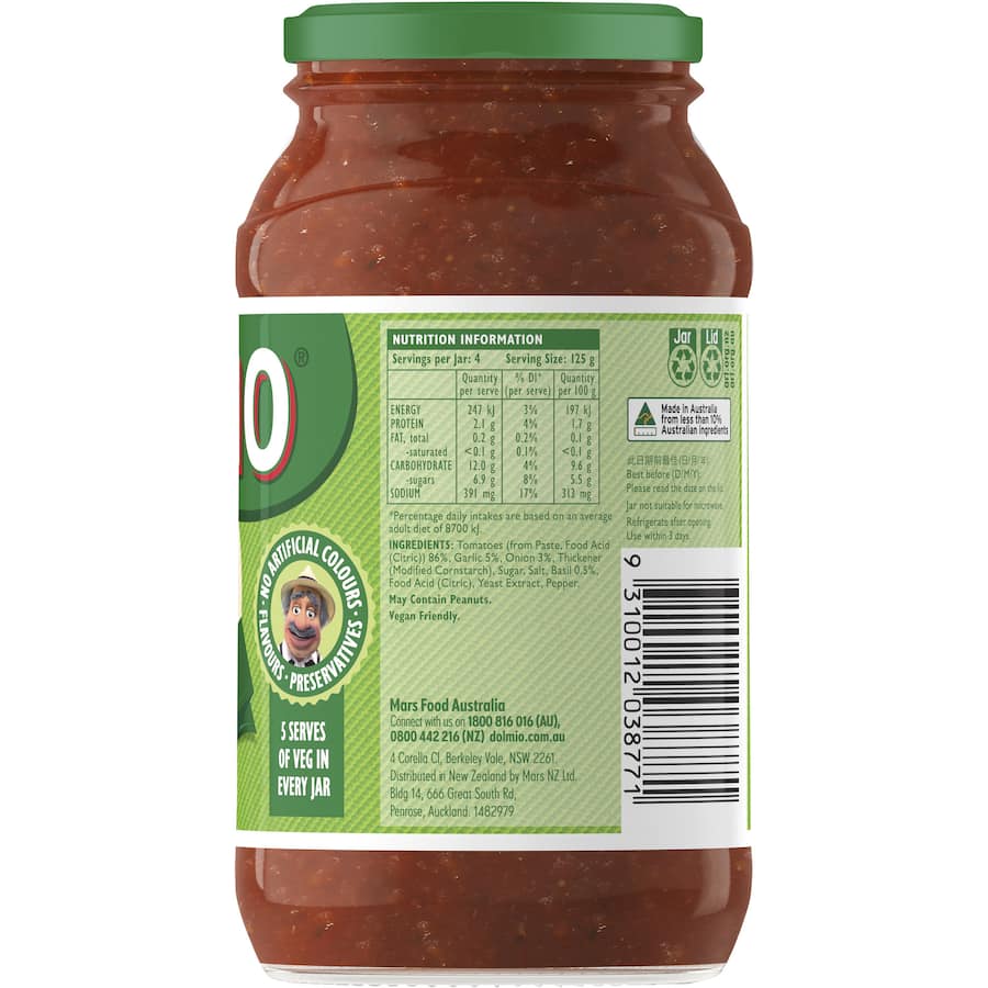 Dolmio Extra Pasta Sauce Bolognese 500g