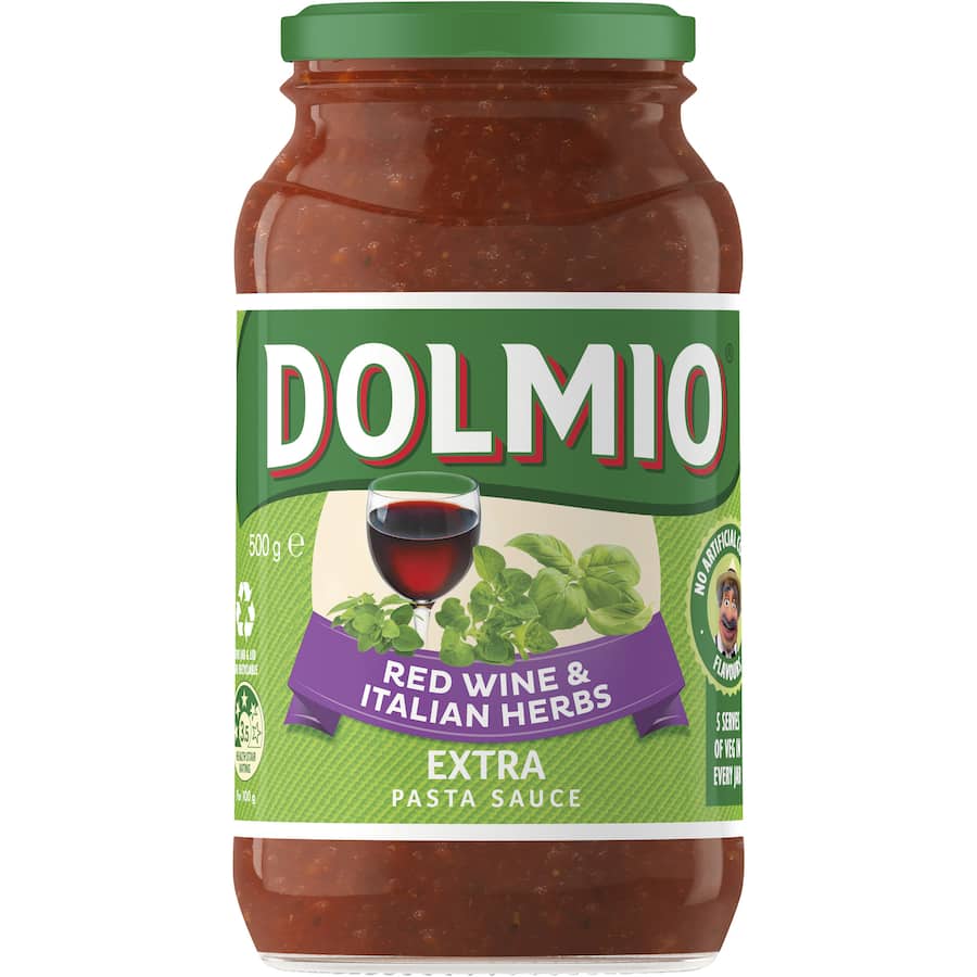 Dolmio Extra Pasta Sauce Red Wine & Italian Herb 500g