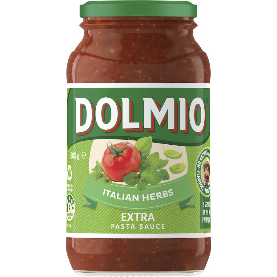 Dolmio Extra Pasta Sauce Italian Herbs 500g