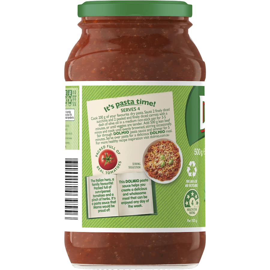 Dolmio Extra Pasta Sauce Italian Herbs 500g