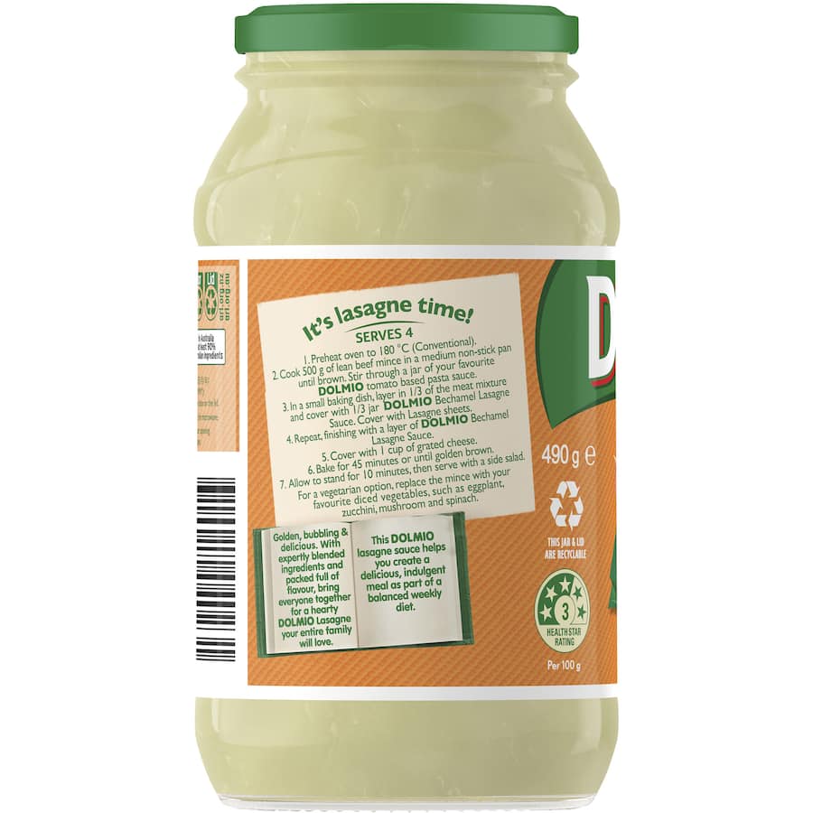 Dolmio Pasta Sauce Bechamel Lasagne 490g