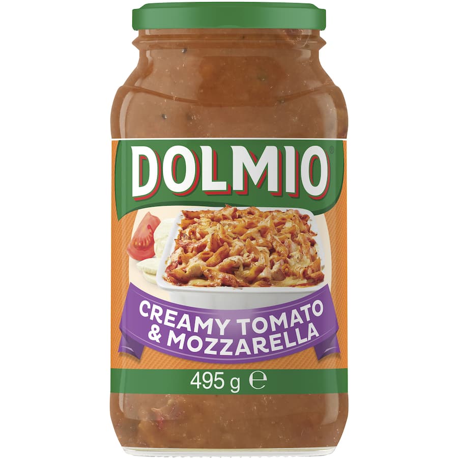 Dolmio Pasta Bake Pasta Sauce Creamy Tomato & Mozzarella 495g