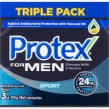 Protex Mens Antibacterial Bar Soap Sport Value Pack 90g bars 3pack