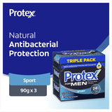 Protex Mens Antibacterial Bar Soap Sport Value Pack 90g bars 3pack
