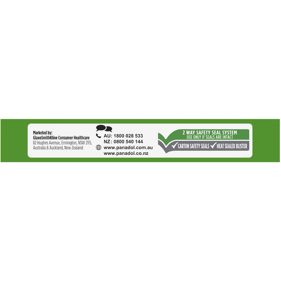 Panadol Mini Caps For Pain Relief Paracetamol 500mg 20pack