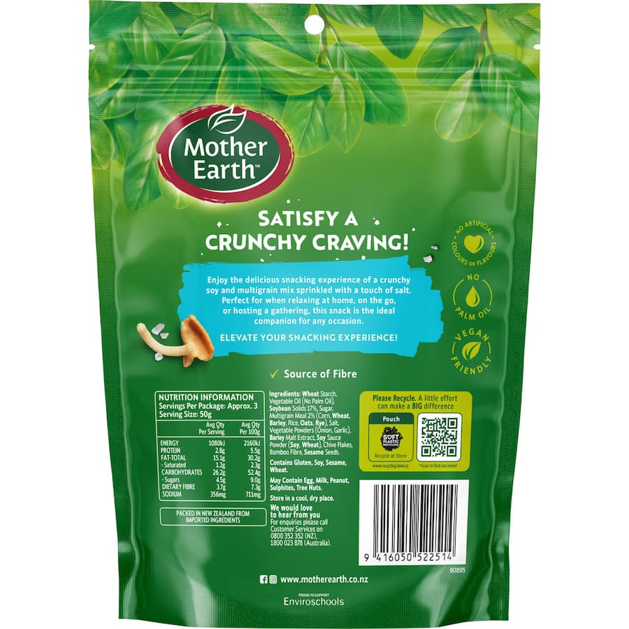 Mother Earth Soy Mix Lightly Salted 130g
