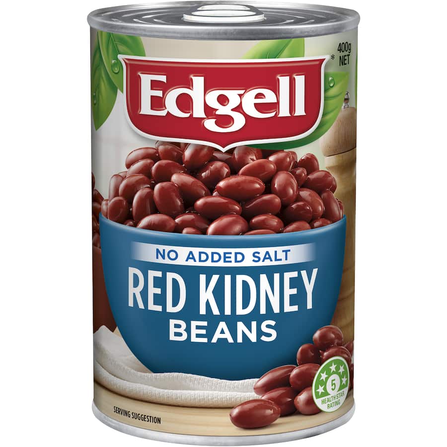 Edgell Beans Red Kidney No Added Salt Can 400g