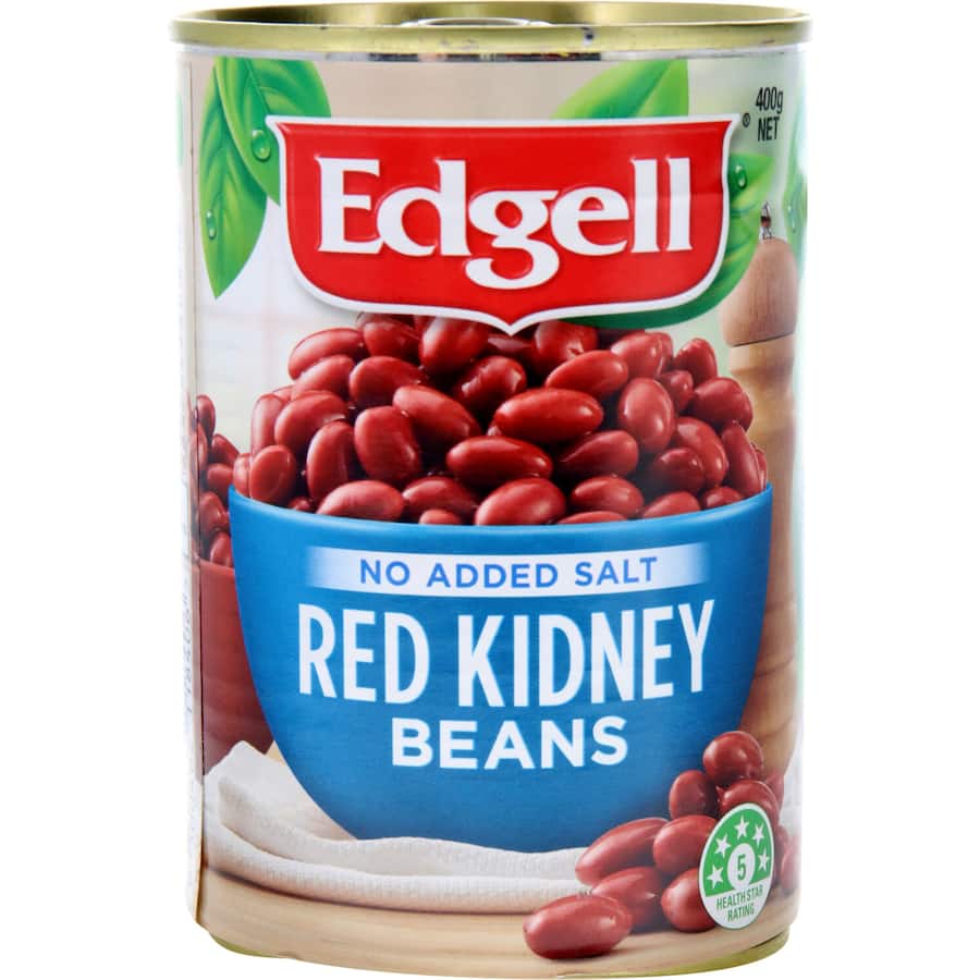 Edgell Beans Red Kidney No Added Salt Can 400g