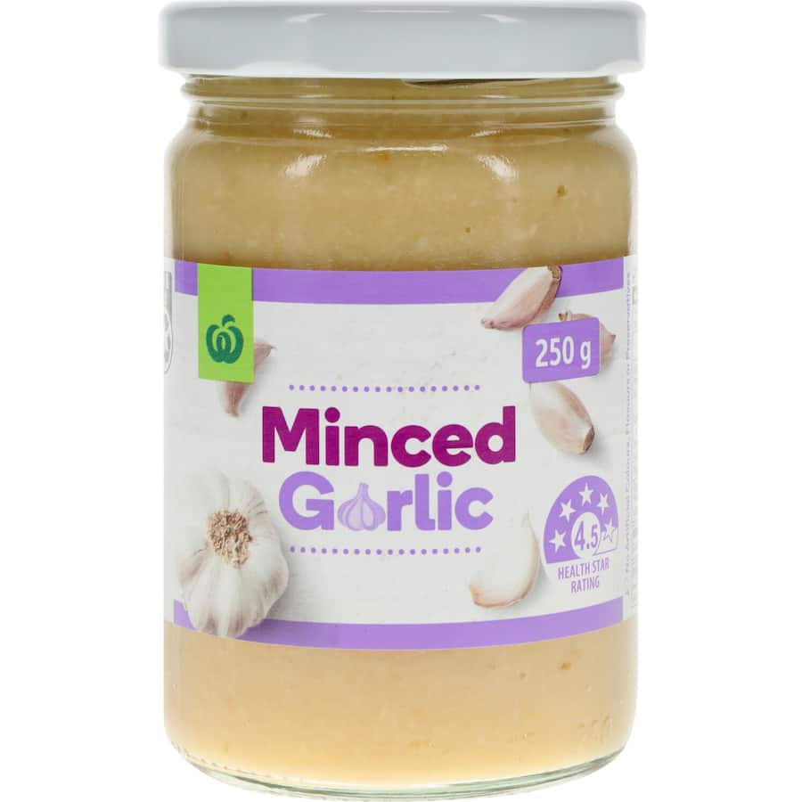 Woolworths Minced Garlic  Jar 250g