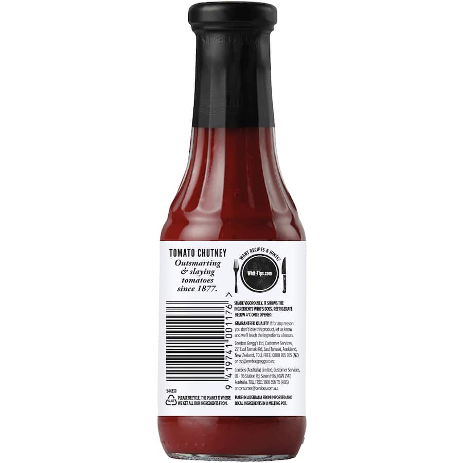F Whitlock & Sons Tomato Chutney Thick Sauce  440g