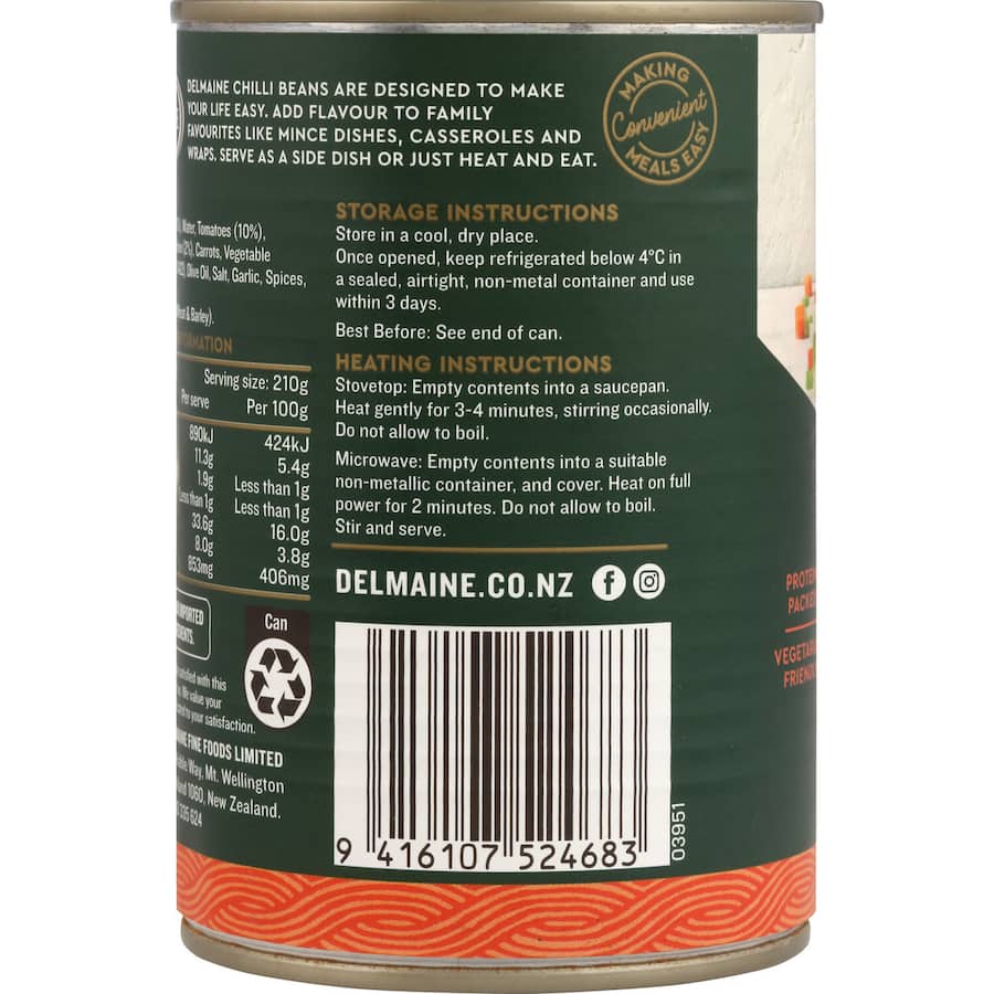 Delmaine Beans Chilli 420g