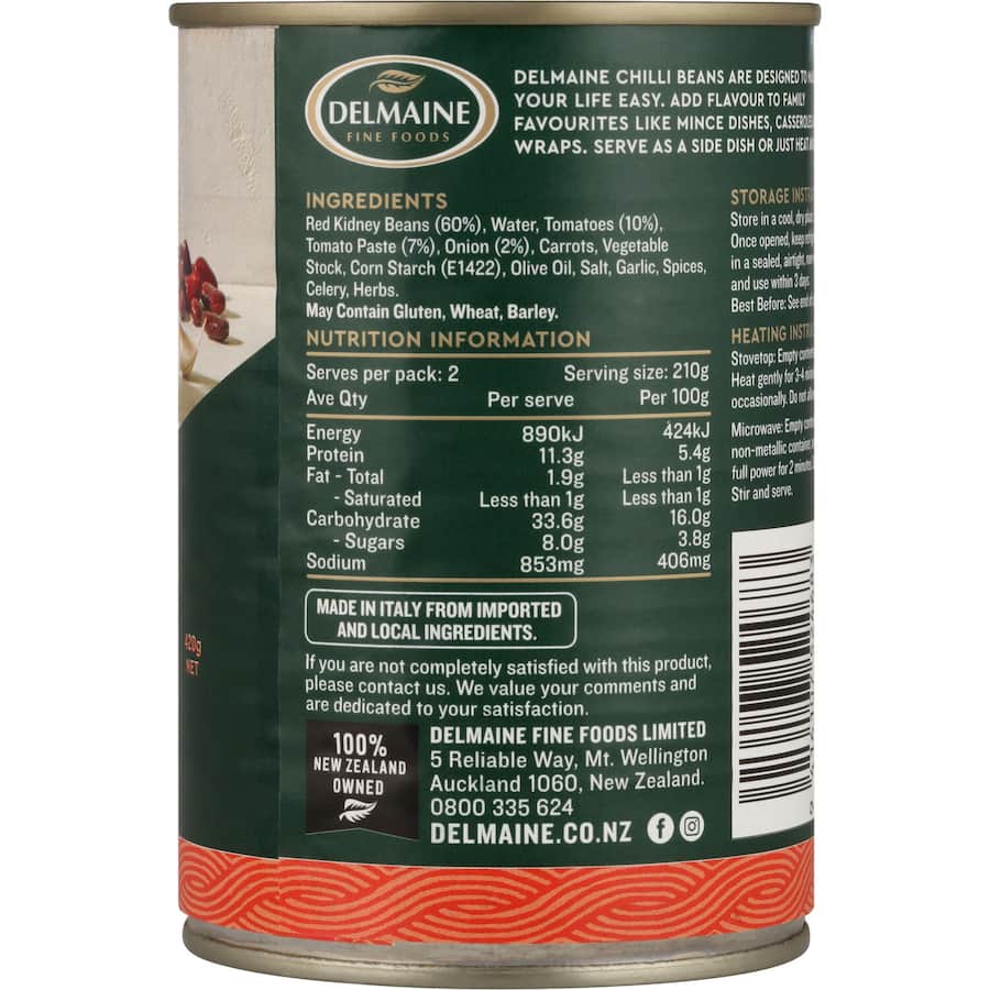 Delmaine Beans Chilli 420g