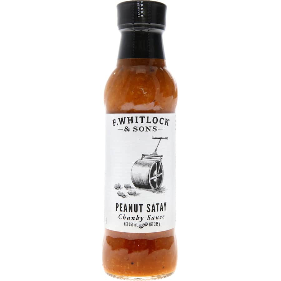 F Whitlock & Sons Peanut Satay Chunky Sauce  250mL