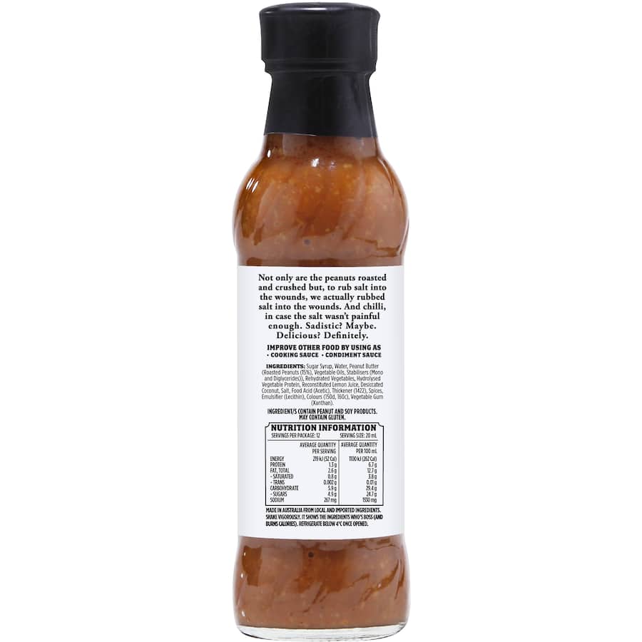 F Whitlock & Sons Peanut Satay Chunky Sauce  250mL