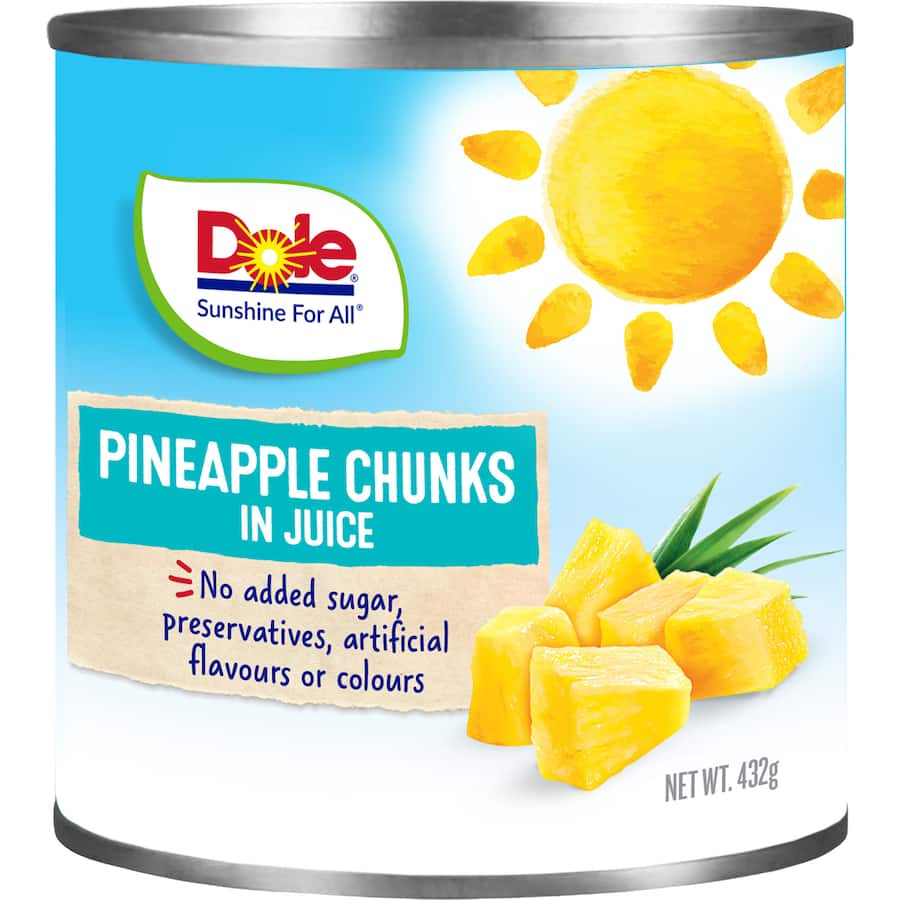 Dole Pineapple Chunks In Juice Can 432g