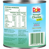 Dole Pineapple Chunks In Juice Can 432g