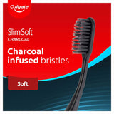 Colgate Slim Soft Toothbrush Charcoal Slim Tip Soft Bristle 1pack