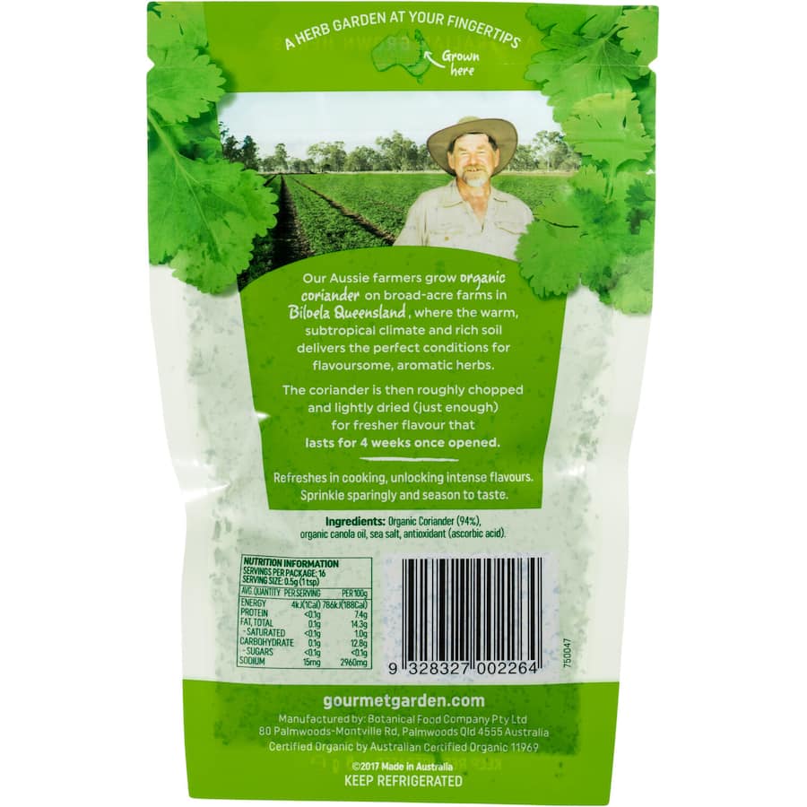 Gourmet Garden Fresh Vegetable Coriander Lightly Dried Packet 8g