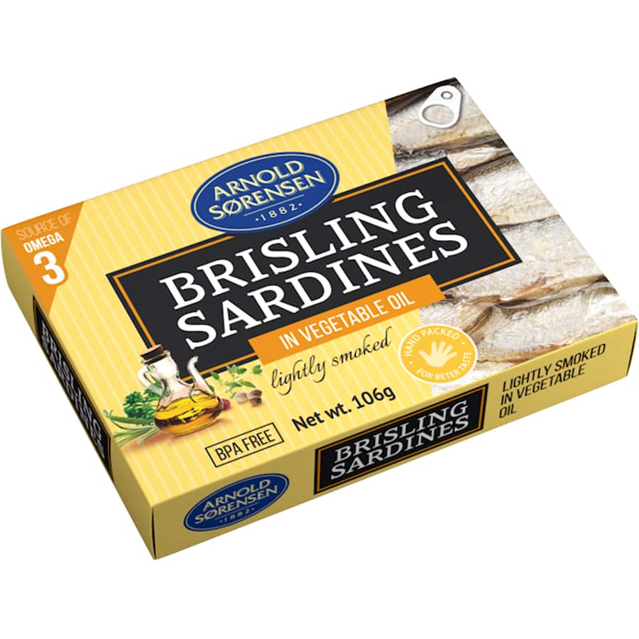 Arnold Sorensen Petites Sardines Lightly Smoked  In Oil Tear tab can 106g