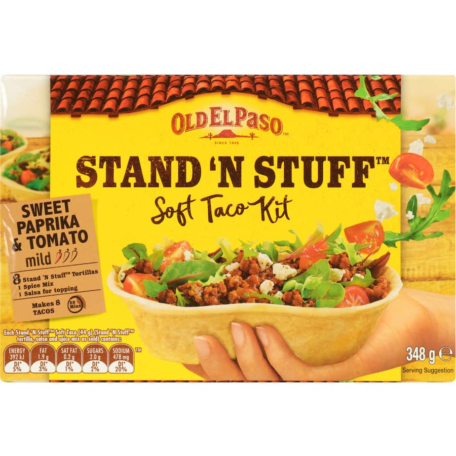 Old El Paso Taco Kit Soft Sweet Paprika & Tomato 8 pack 348g