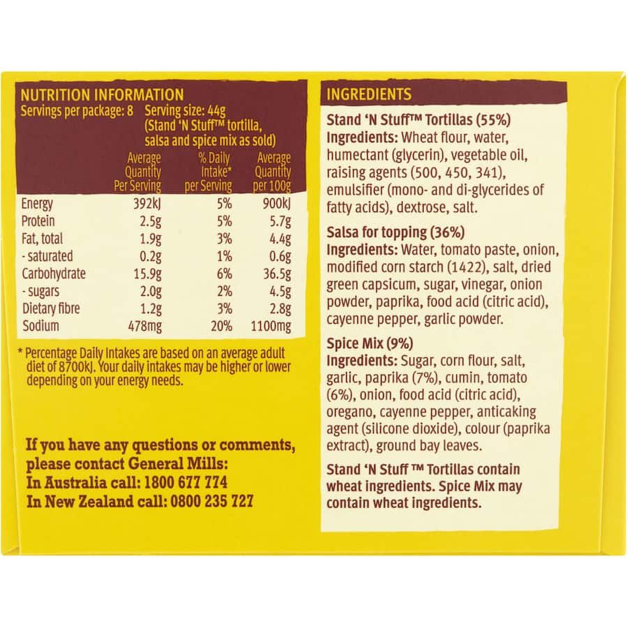 Old El Paso Taco Kit Soft Sweet Paprika & Tomato 8 pack 348g